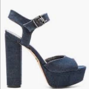 Denim platform Sam Edelman booties